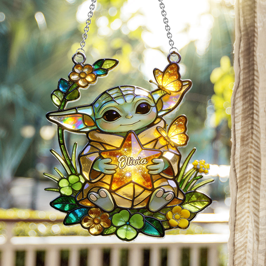 Personalized Acrylic Suncatcher Ornament with Custom Name Gift for Baby Window Hanging Suncatcher Ornament GradoCreations