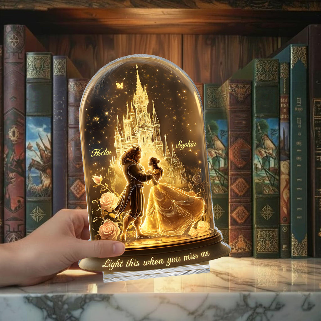 Personalized Beauty and the Beast Candle Holder Sign for Home Decor Candle Holder Sign GradoCreations