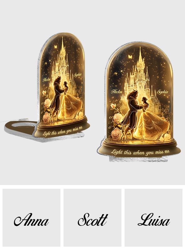 Personalized Beauty and the Beast Candle Holder Sign for Home Decor Candle Holder Sign GradoCreations
