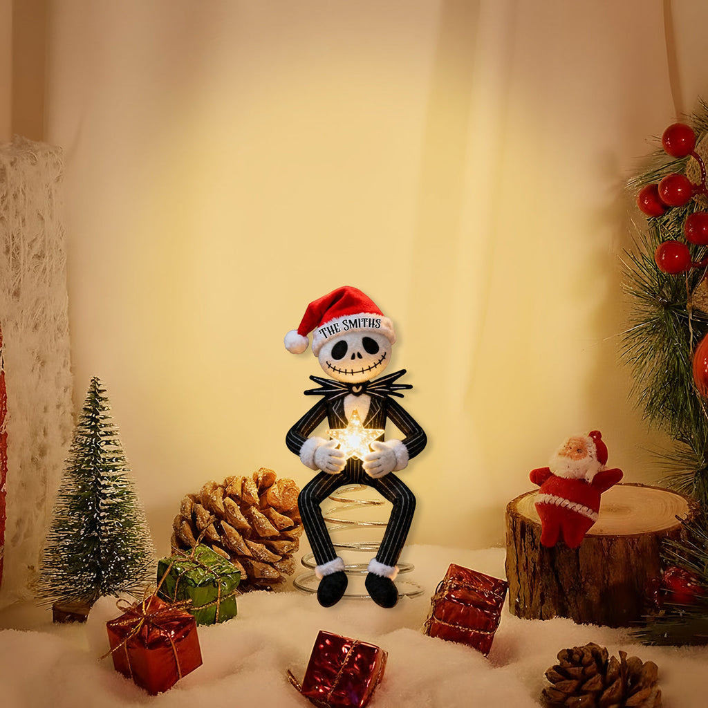 Personalized Nightmare Before Christmas LED Tree Topper for Holiday Decor LED Light Tree Topper GradoCreations