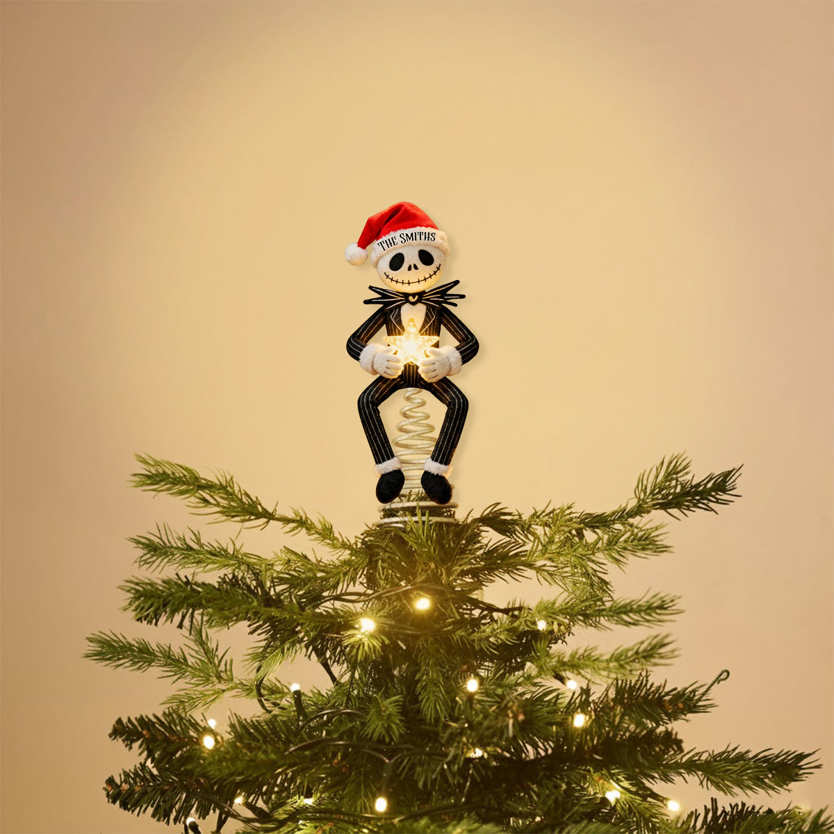 Personalized Nightmare Before Christmas LED Tree Topper for Holiday Decor LED Light Tree Topper GradoCreations