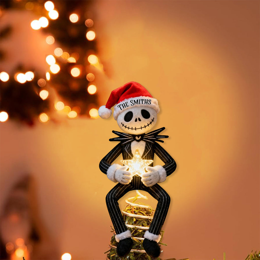 Personalized Nightmare Before Christmas LED Tree Topper for Holiday Decor LED Light Tree Topper GradoCreations