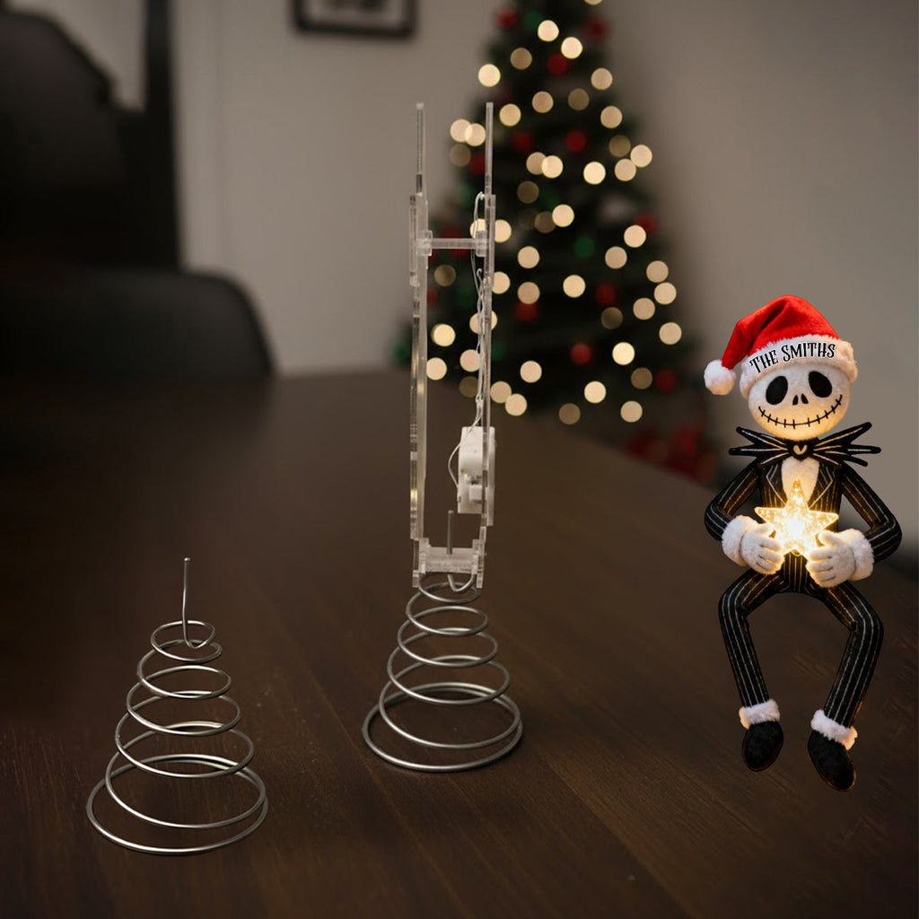 Personalized Nightmare Before Christmas LED Tree Topper for Holiday Decor LED Light Tree Topper GradoCreations
