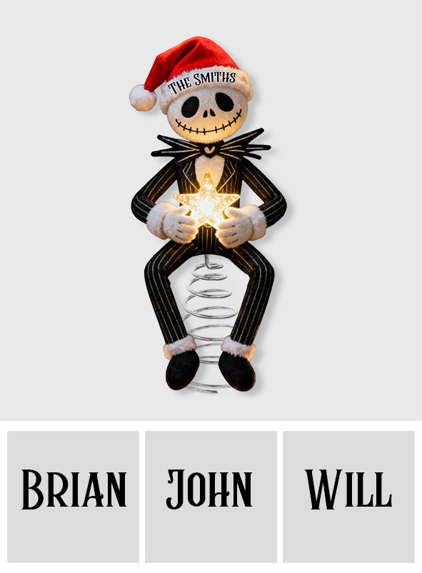 Personalized Nightmare Before Christmas LED Tree Topper for Holiday Decor LED Light Tree Topper GradoCreations