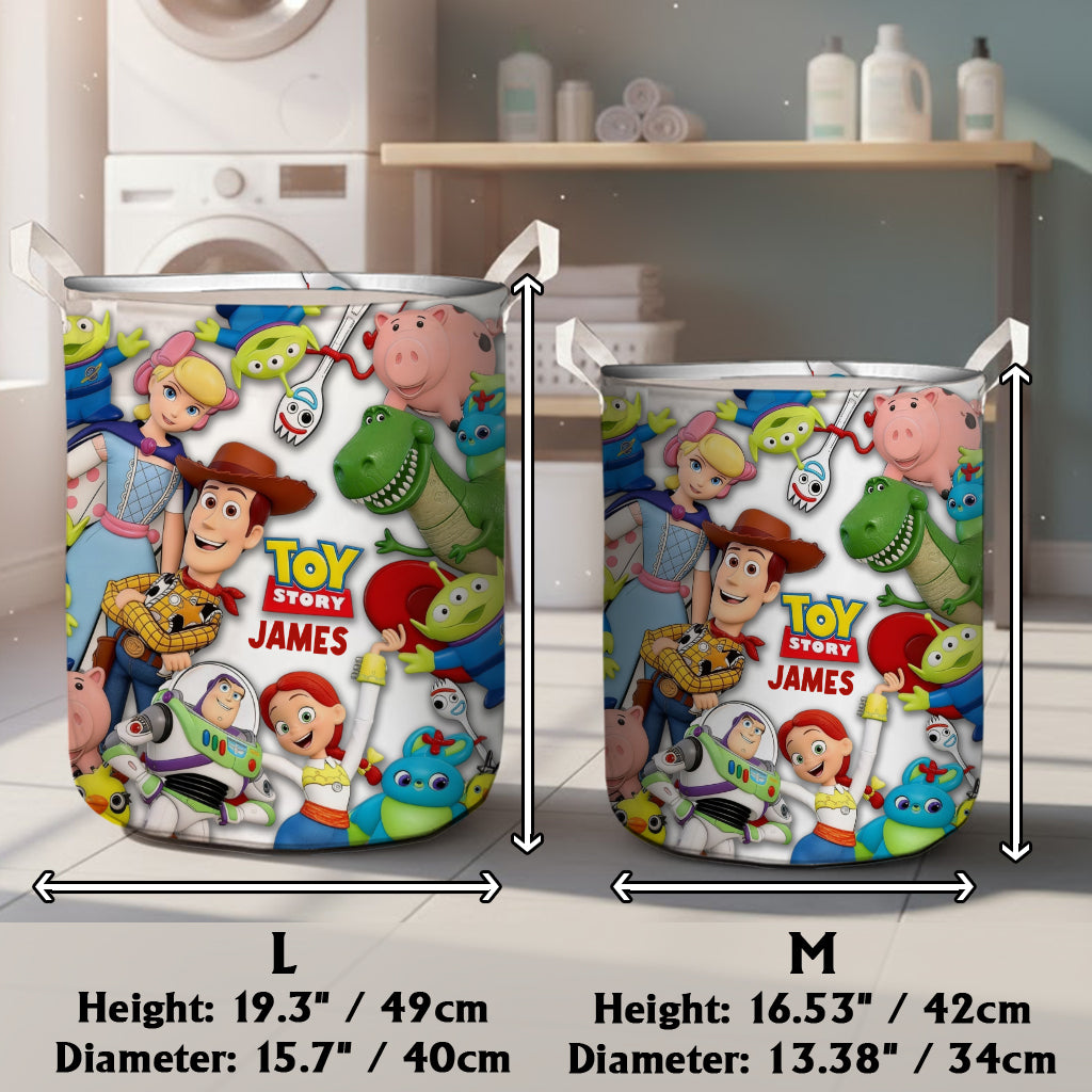Personalized Toy Story Storage Basket for Kids | Custom Name Laundry Bag Laundry Basket GradoCreations