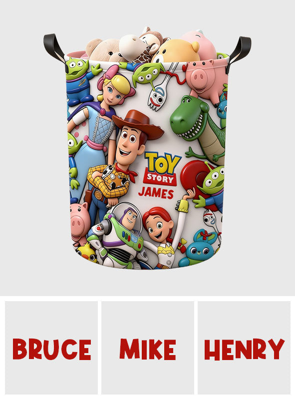 Personalized Toy Story Storage Basket for Kids | Custom Name Laundry Bag Laundry Basket GradoCreations