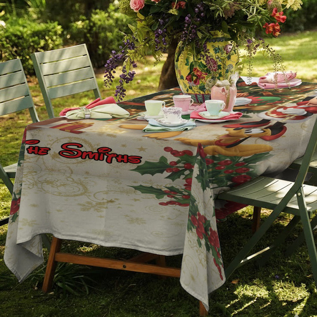 Personalized Mouse Tablecloth Cover for Family Gatherings Table Cloth Cover GradoCreations