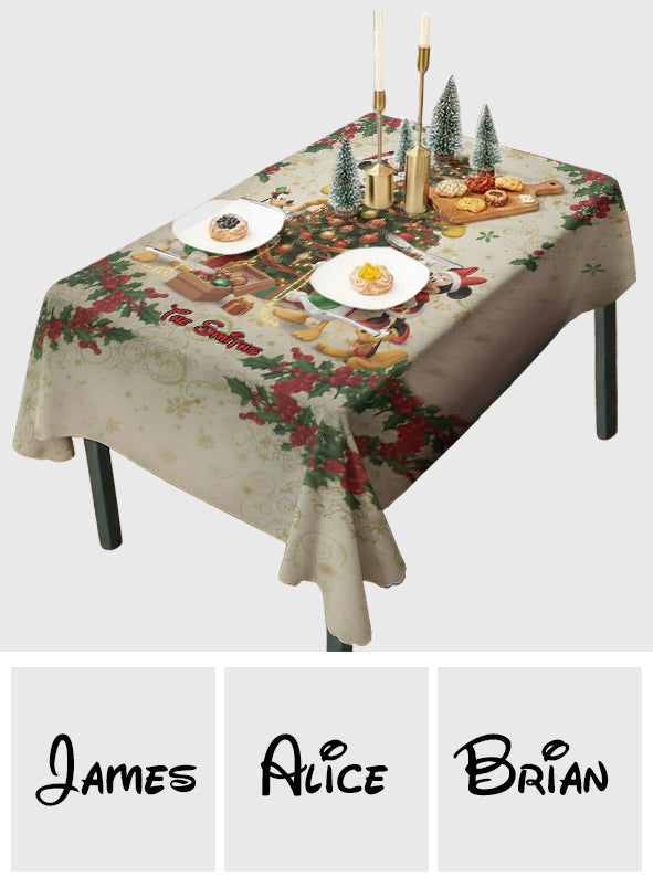 Personalized Mouse Tablecloth Cover for Family Gatherings Table Cloth Cover GradoCreations
