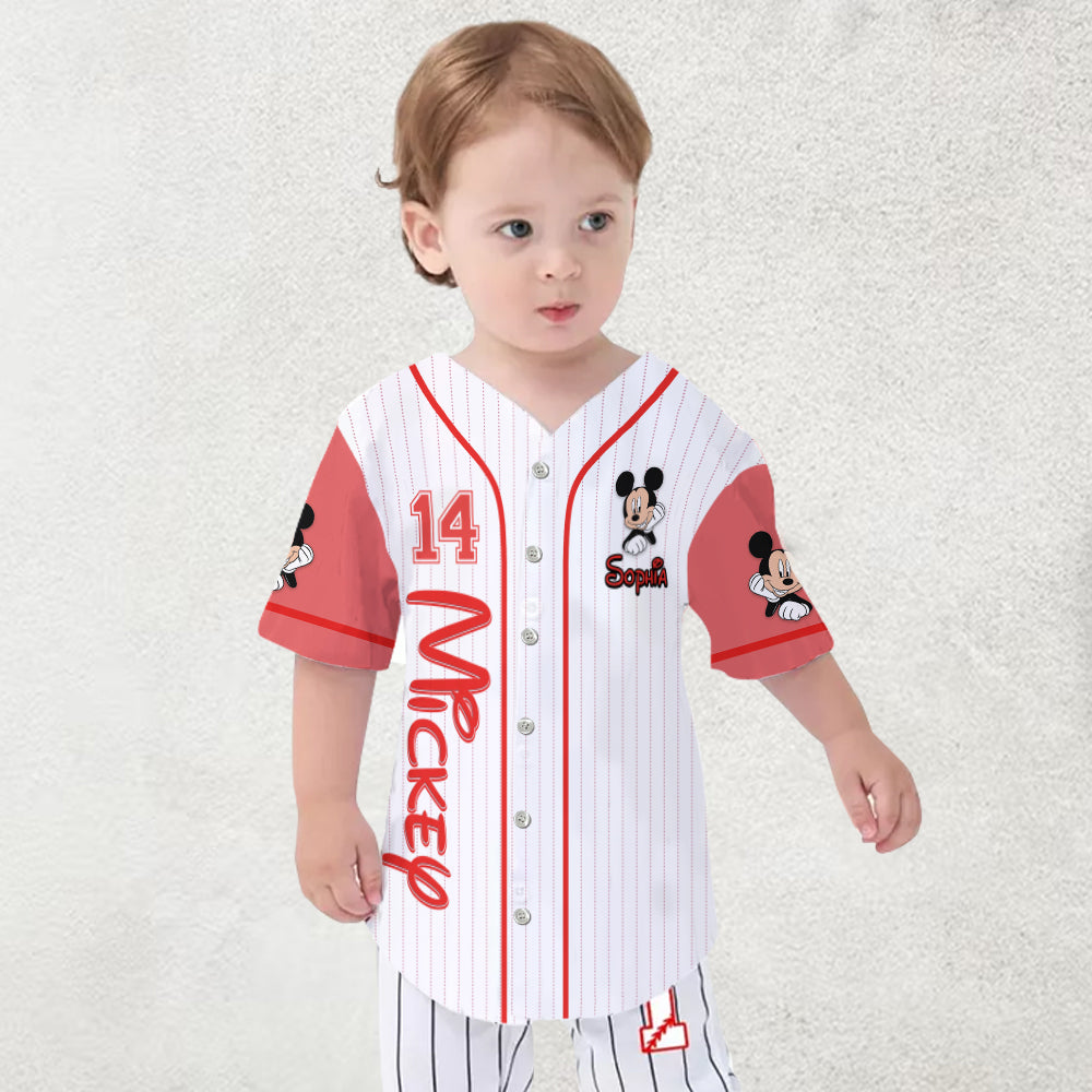 Personalized Mickey Mouse Baseball Jersey Custom Name Gift Baseball Jersey GradoCreations