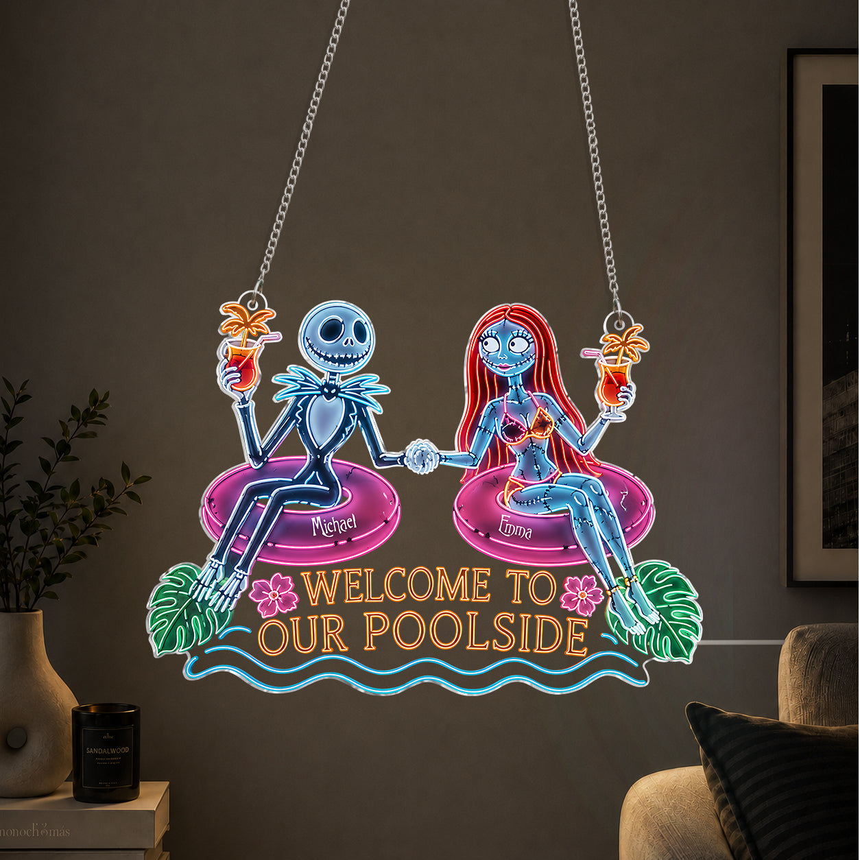 Personalized Neon LED Light Sign for Poolside Decor Neon LED Light Sign GradoCreations