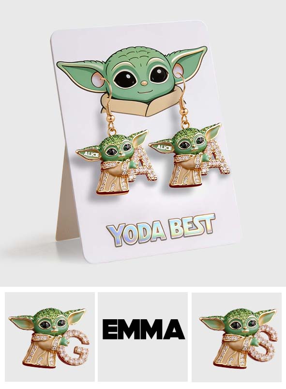 Personalized Green Alien Earrings with Display Card for Kids Earrings With Card GradoCreations