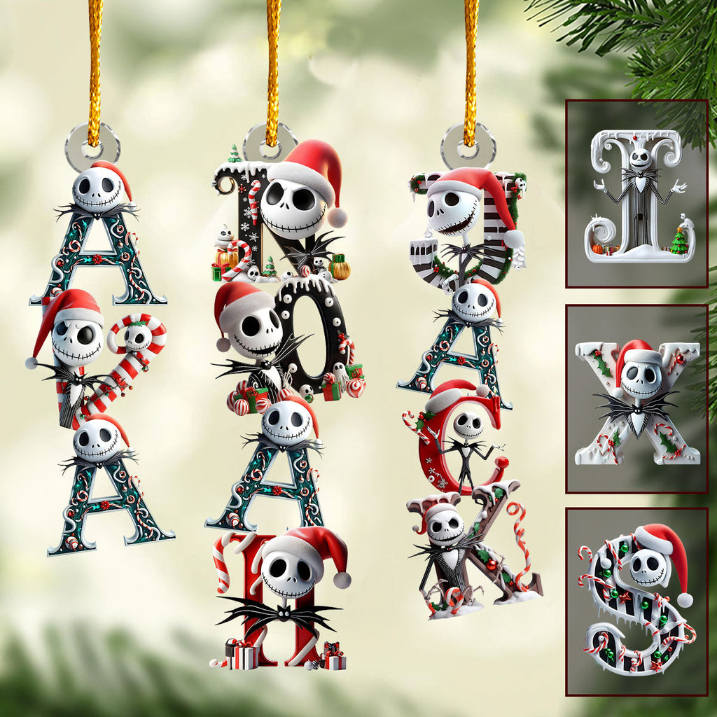 Personalized Nightmare Transparent Ornament Custom Name Gift for Christmas One-sided Ornament GradoCreations