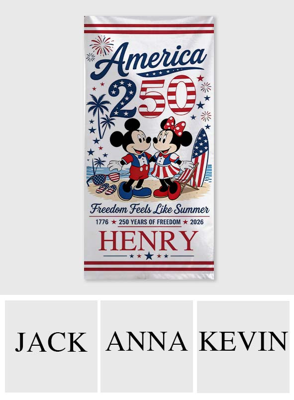 Personalized Quick-Dry Beach Towel with Mickey & Minnie for Kids Beach Towel GradoCreations