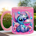 Personalized Pink Accent Mug Custom Name Gift for Birthday Accent Mug GradoCreations