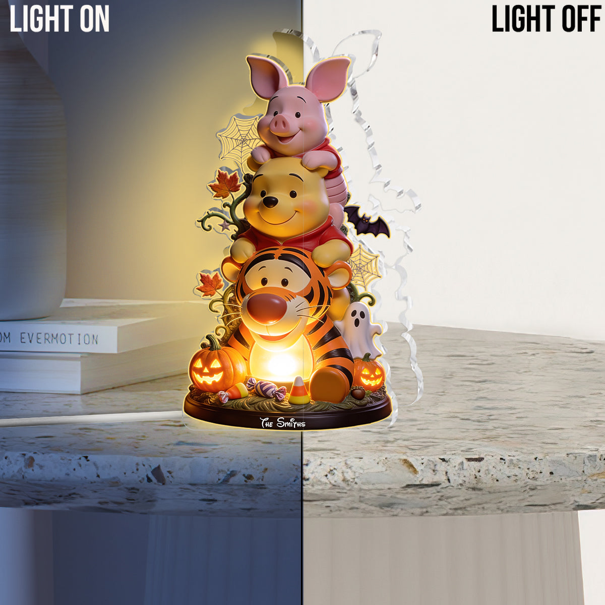 Personalized Acrylic LED Night Light for Kids Halloween Gift Acrylic LED Night Light GradoCreations