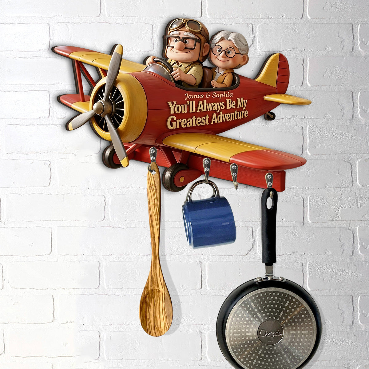 Personalized Up Movie Couple Custom Key Rack Gift for Home Custom Shaped Key Rack GradoCreations