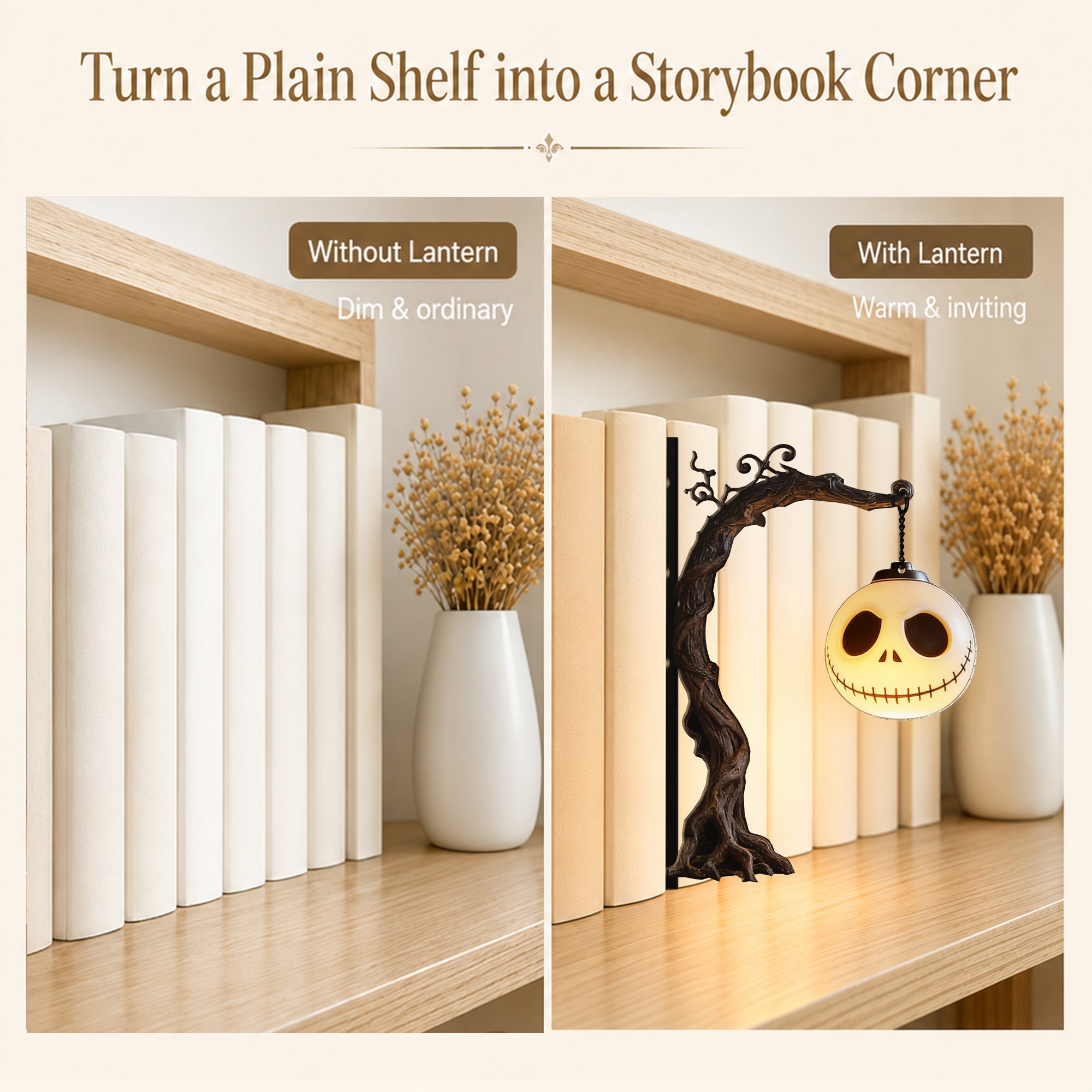 Personalized 3D Nightmare Bookshelf Lamp Custom Decor Gift Bookshelf Lamp GradoCreations