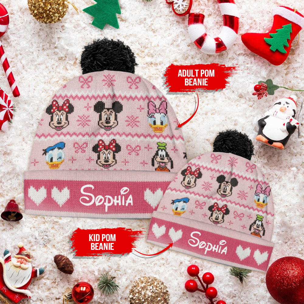 Personalized Disney Mouse Beanie Hat with Custom Name Gift Beanie Hat GradoCreations