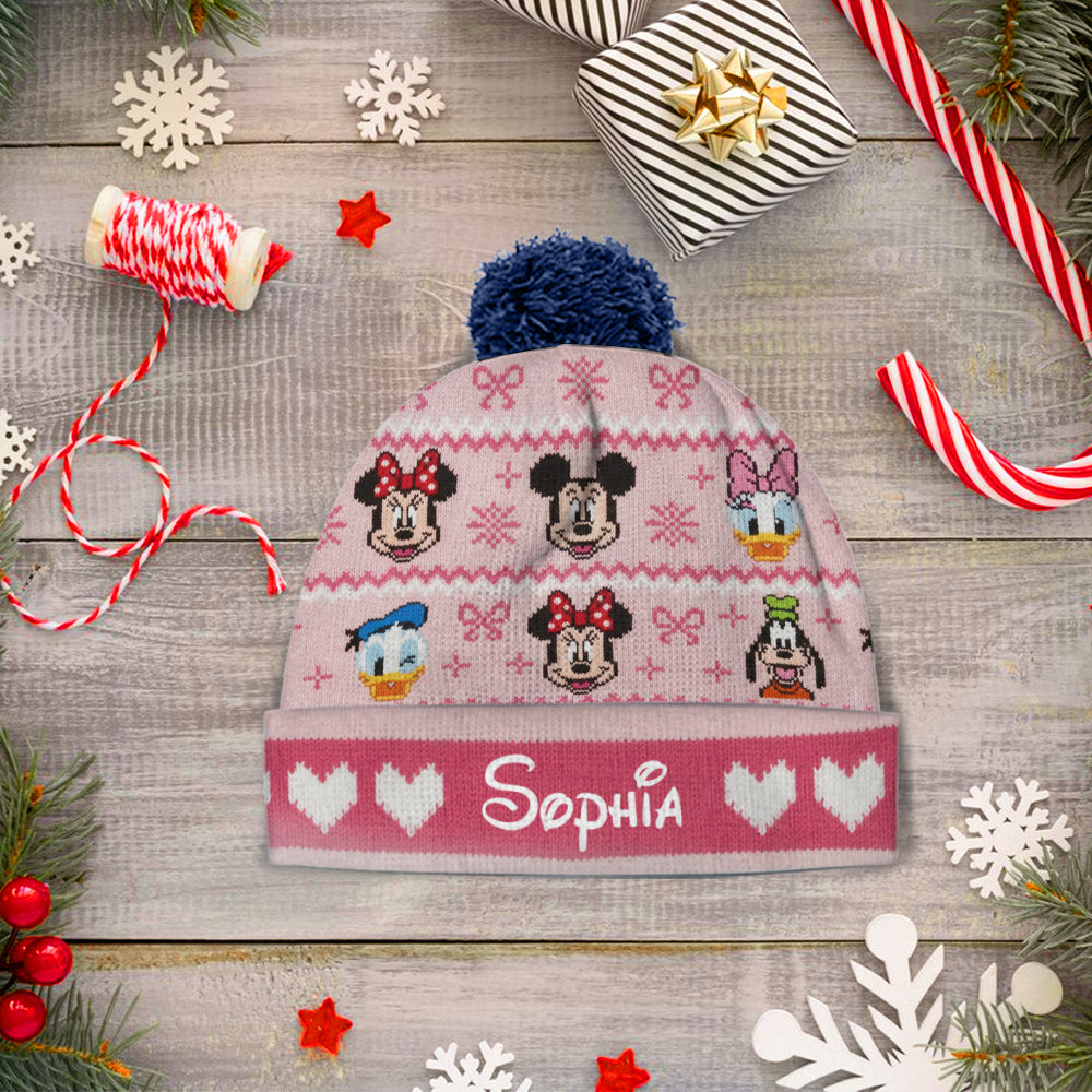 Personalized Disney Mouse Beanie Hat with Custom Name Gift Beanie Hat GradoCreations