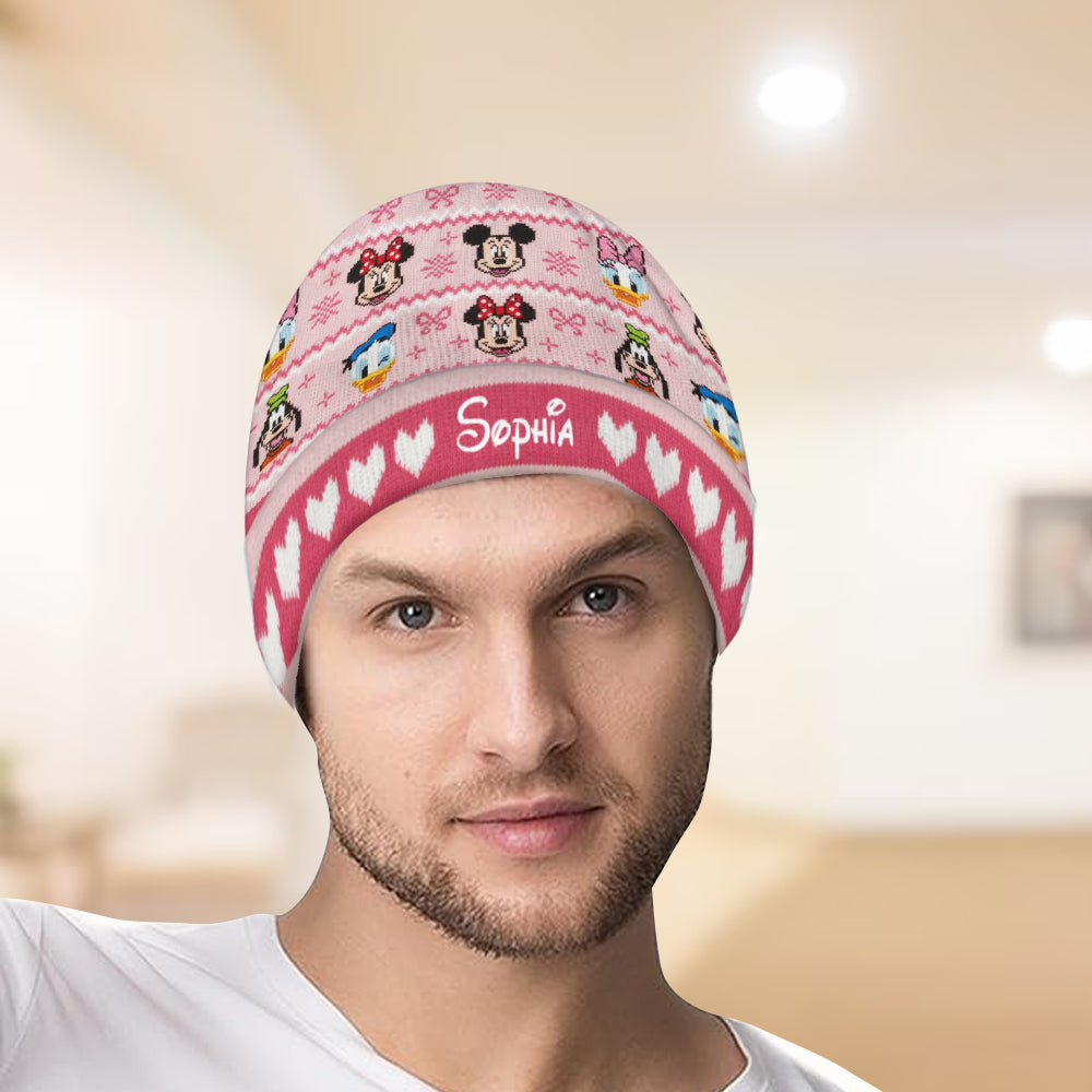 Personalized Disney Mouse Beanie Hat with Custom Name Gift Beanie Hat GradoCreations