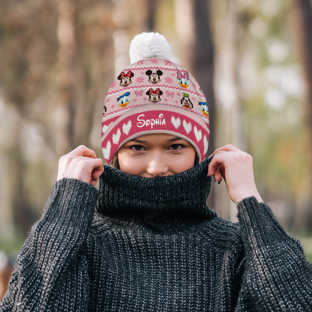 Personalized Disney Mouse Beanie Hat with Custom Name Gift Beanie Hat GradoCreations