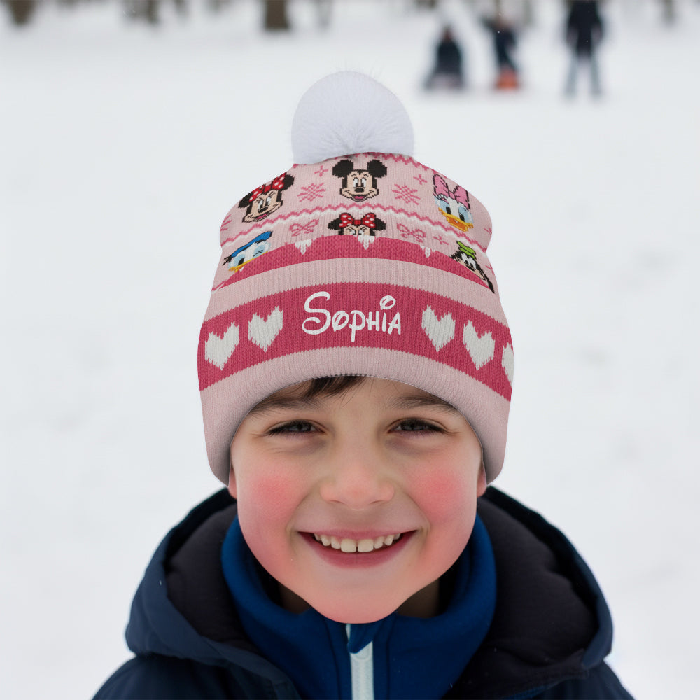 Personalized Disney Mouse Beanie Hat with Custom Name Gift Beanie Hat GradoCreations