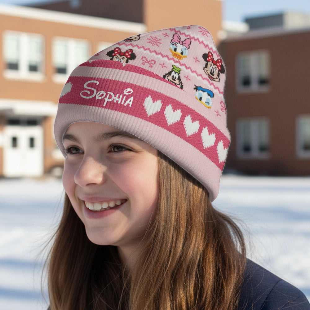 Personalized Disney Mouse Beanie Hat with Custom Name Gift Beanie Hat GradoCreations