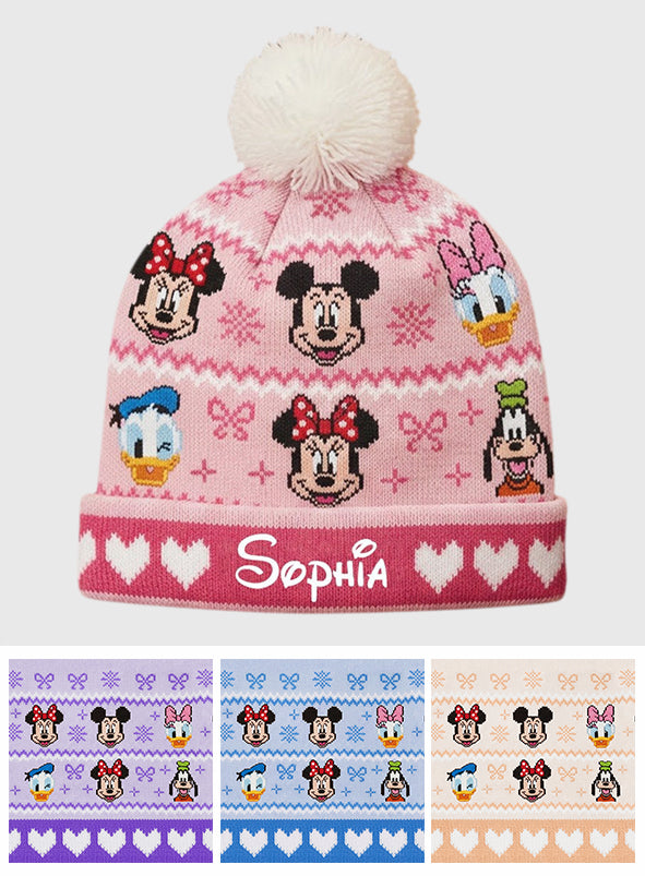 Personalized Disney Mouse Beanie Hat with Custom Name Gift Beanie Hat GradoCreations
