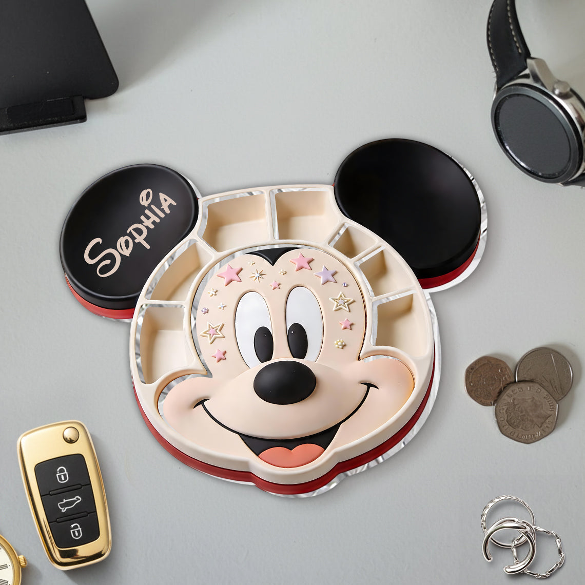 Personalized Mickey Mouse Catch-All Tray for Kids Gift Catch-All Tray GradoCreations