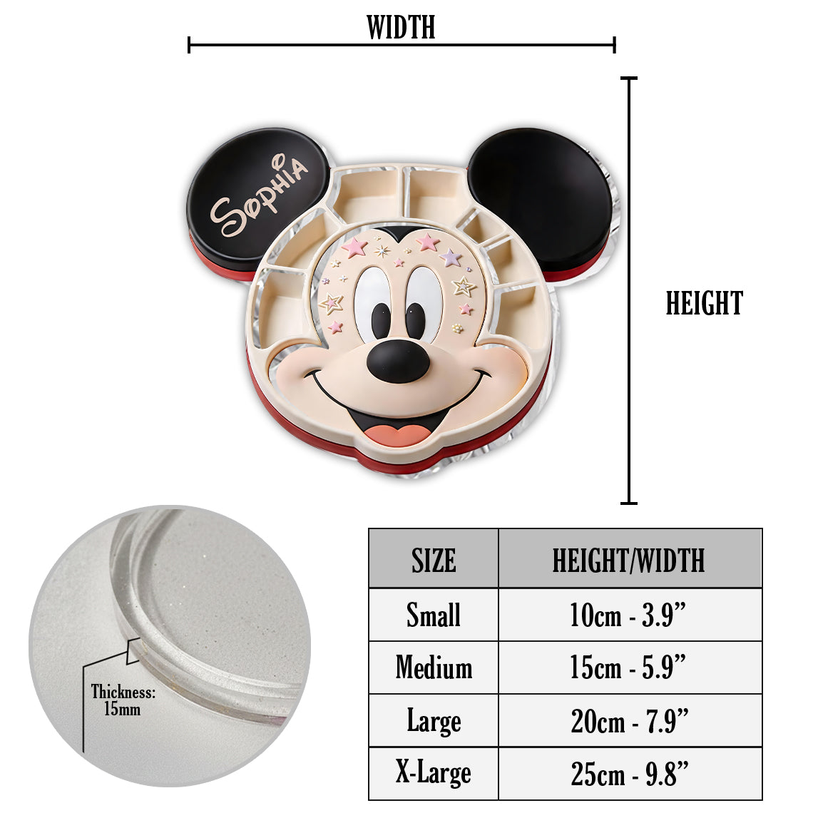 Personalized Mickey Mouse Catch-All Tray for Kids Gift Catch-All Tray GradoCreations
