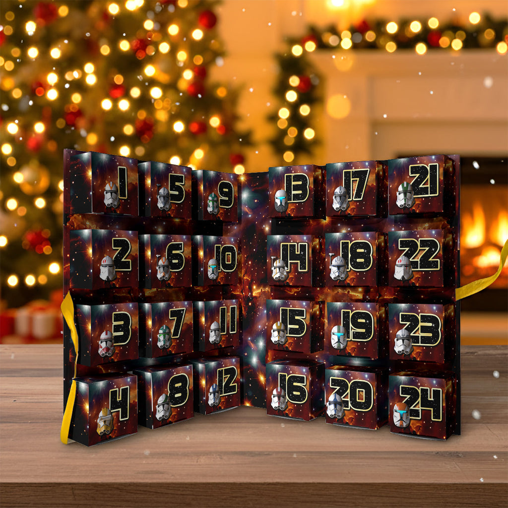 Personalized Star Wars Advent Calendar with Ornaments for Kids Folded Advent Calendar With Ornaments GradoCreations