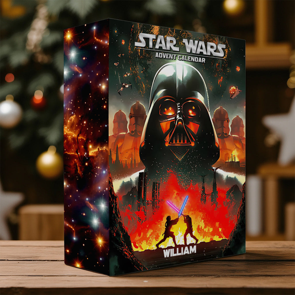 Personalized Star Wars Advent Calendar with Ornaments for Kids Folded Advent Calendar With Ornaments GradoCreations