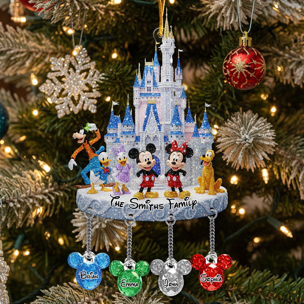 Personalized Disney Family Mouse Ornament with Custom Charms Ornament With Charm GradoCreations
