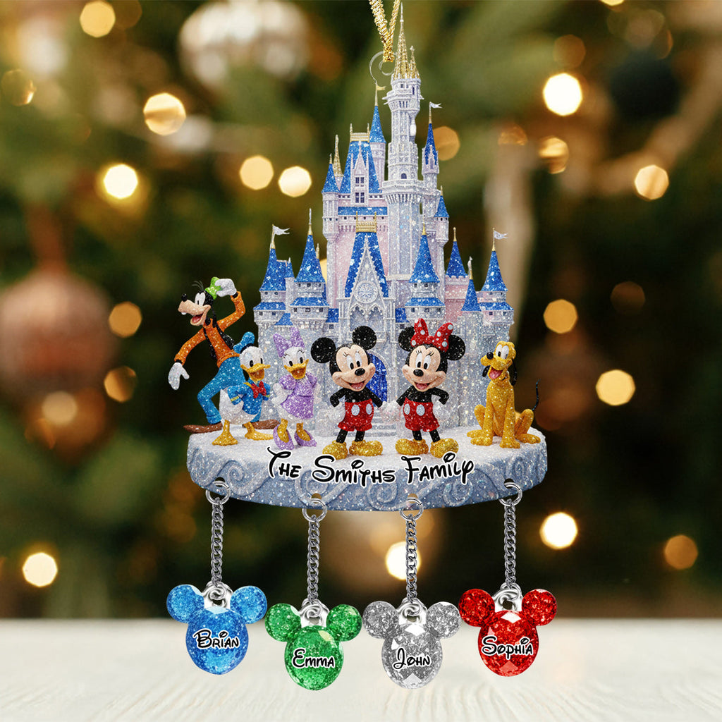Personalized Disney Family Mouse Ornament with Custom Charms Ornament With Charm GradoCreations