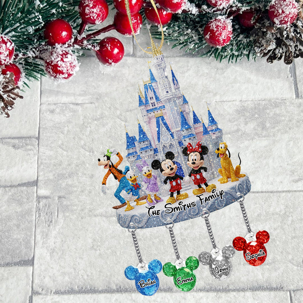 Personalized Disney Family Mouse Ornament with Custom Charms Ornament With Charm GradoCreations