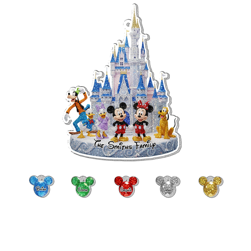 Personalized Disney Family Mouse Ornament with Custom Charms Ornament With Charm GradoCreations