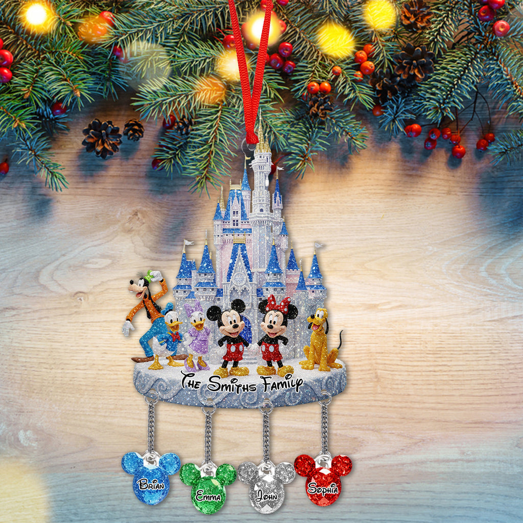 Personalized Disney Family Mouse Ornament with Custom Charms Ornament With Charm GradoCreations