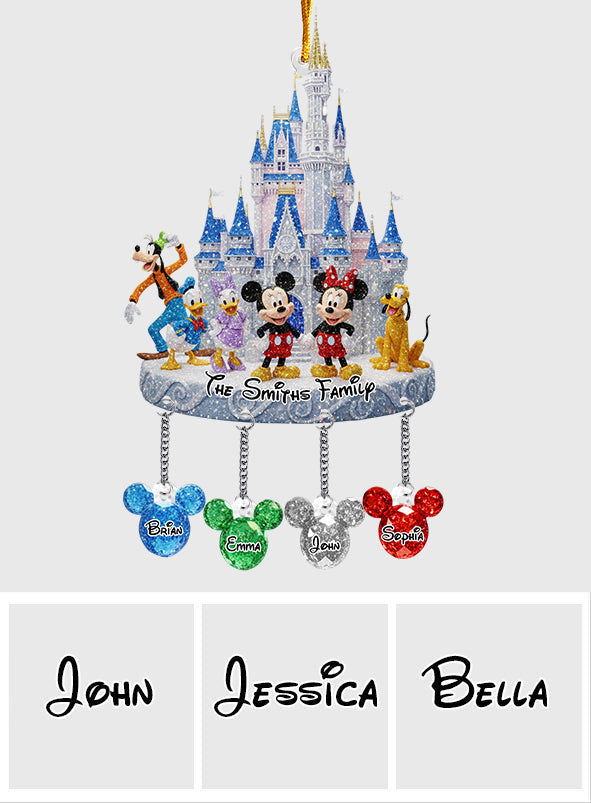Personalized Disney Family Mouse Ornament with Custom Charms Ornament With Charm GradoCreations