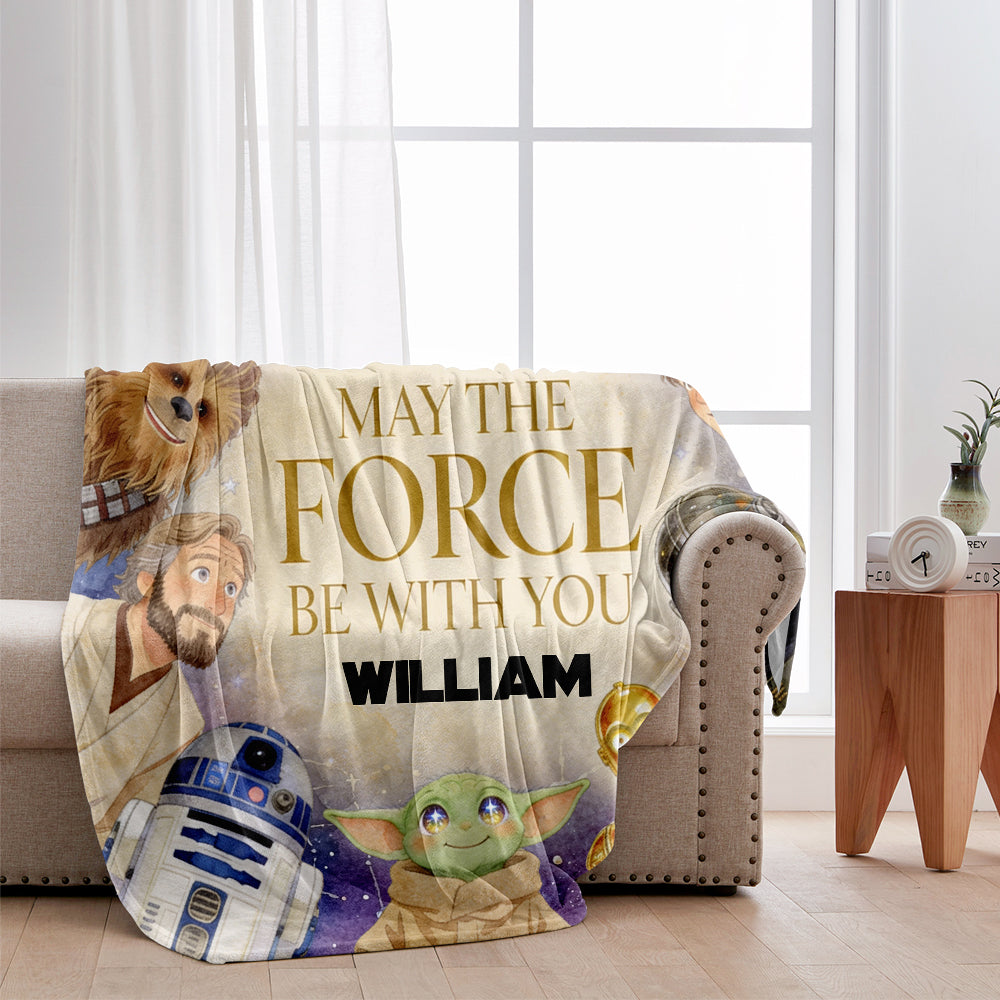 Personalized Star Wars Blanket May The Force Be With You Gift Blanket GradoCreations