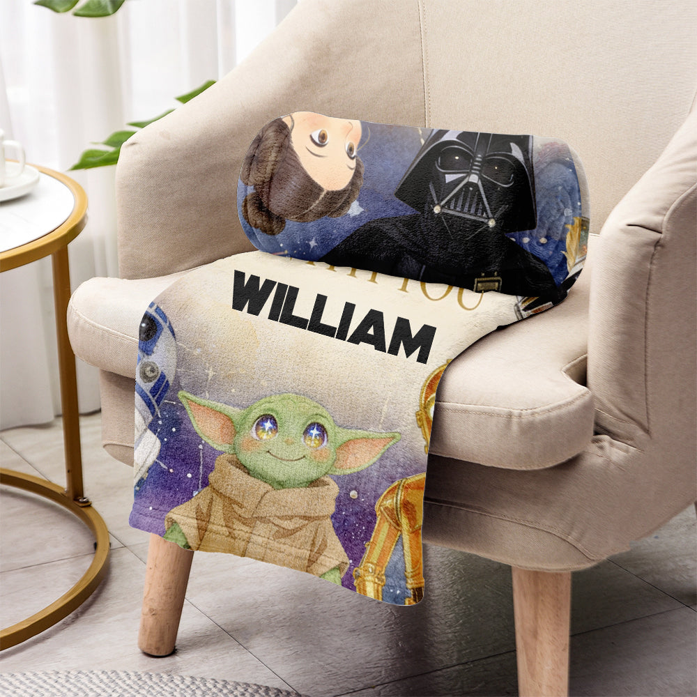 Personalized Star Wars Blanket May The Force Be With You Gift Blanket GradoCreations