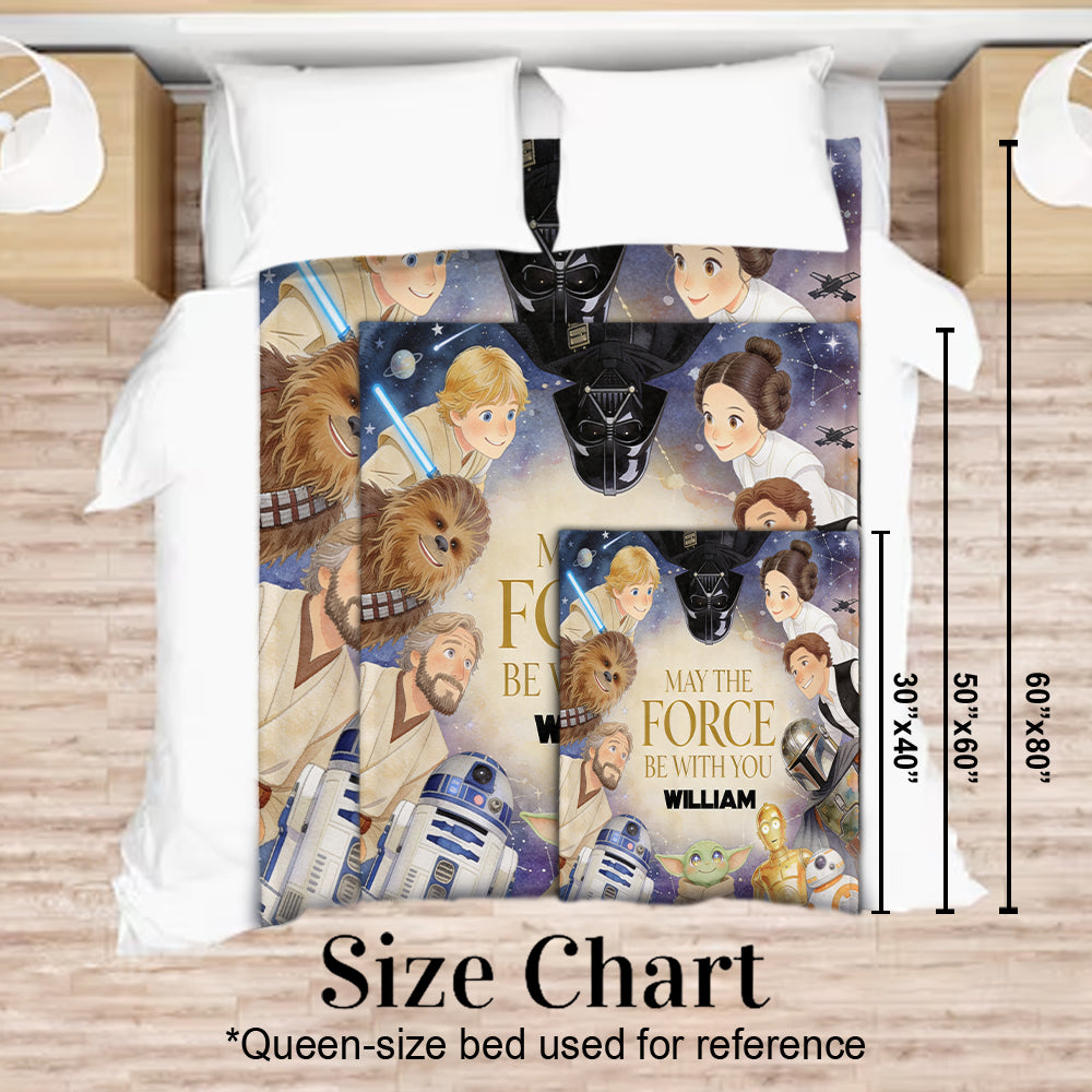 Personalized Star Wars Blanket May The Force Be With You Gift Blanket GradoCreations