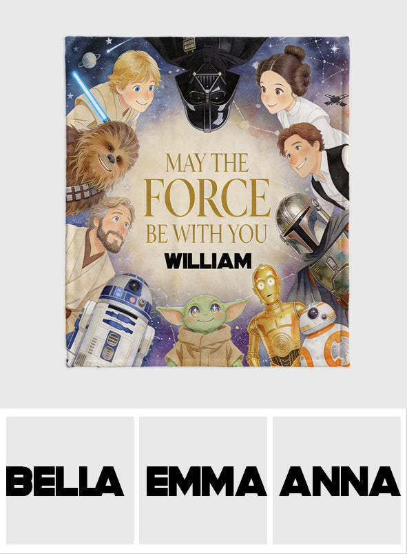 Personalized Star Wars Blanket May The Force Be With You Gift Blanket GradoCreations