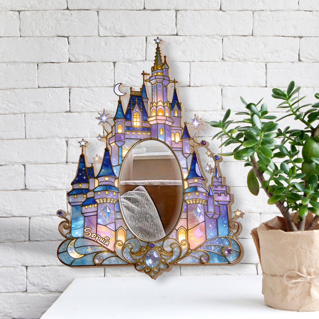 Personalized Dream Castle Wall Hanging Mirror for Kids Room Wall Hanging Mirror GradoCreations