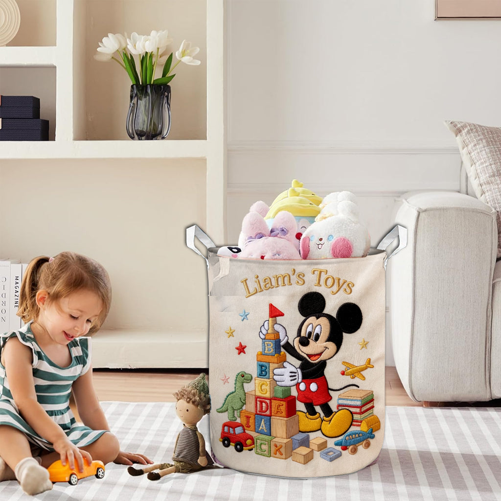 Personalized Kids Storage Basket Custom Toy Organizer Gift Storage Basket GradoCreations