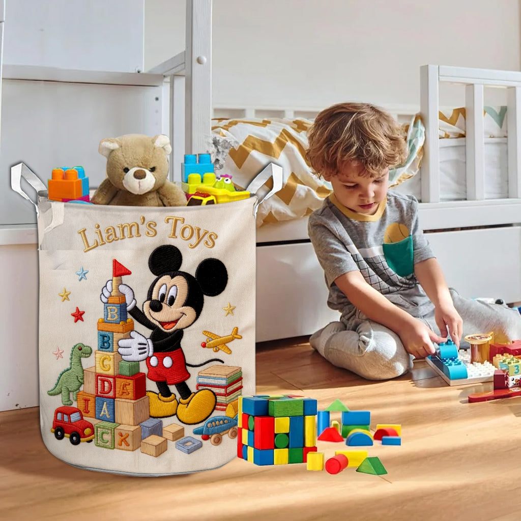Personalized Kids Storage Basket Custom Toy Organizer Gift Storage Basket GradoCreations