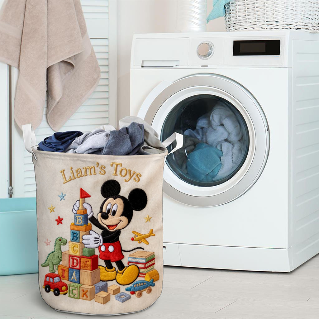 Personalized Kids Storage Basket Custom Toy Organizer Gift Storage Basket GradoCreations