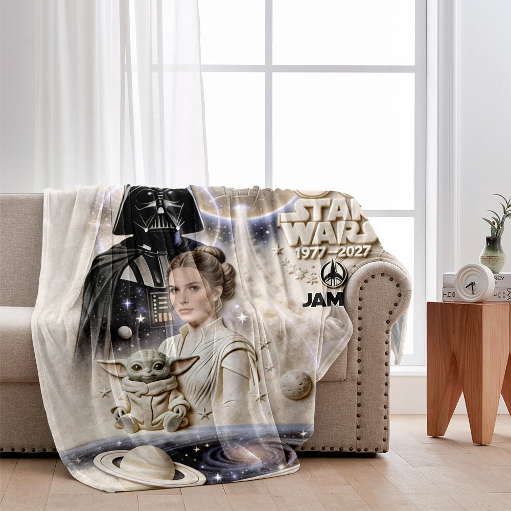 Personalized Dark Side Star Wars Blanket Custom Name Gift Blanket GradoCreations