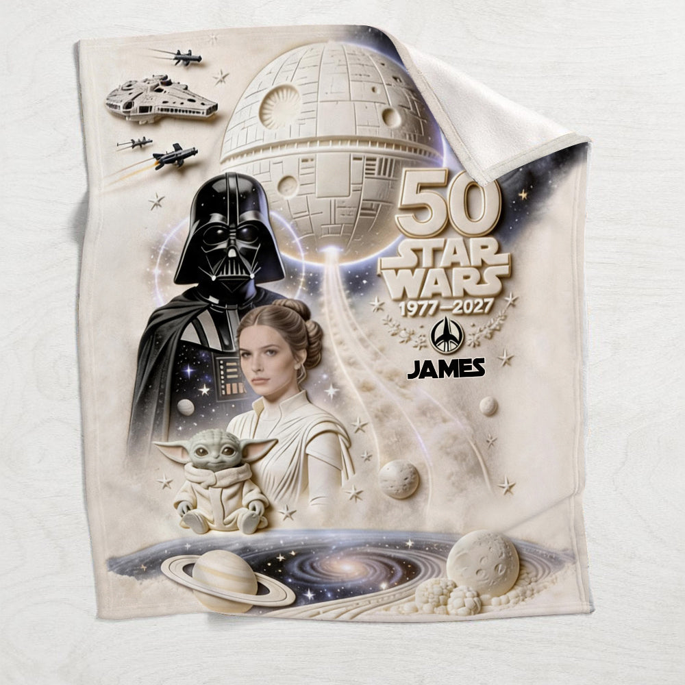 Personalized Dark Side Star Wars Blanket Custom Name Gift Blanket GradoCreations