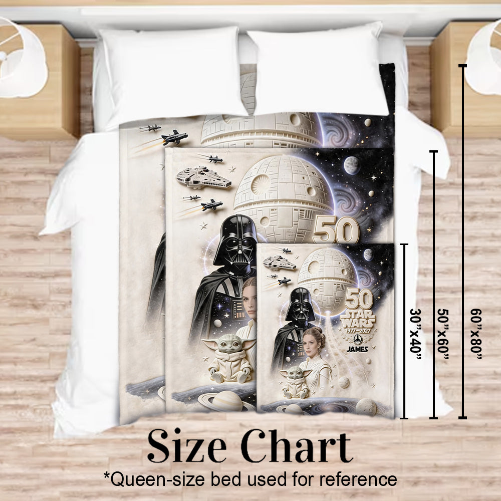 Personalized Dark Side Star Wars Blanket Custom Name Gift Blanket GradoCreations