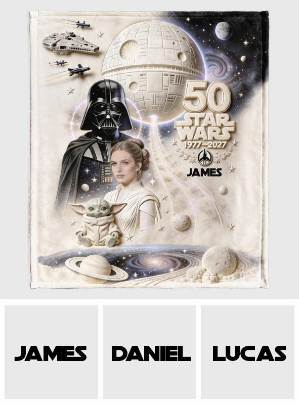 Personalized Dark Side Star Wars Blanket Custom Name Gift Blanket GradoCreations